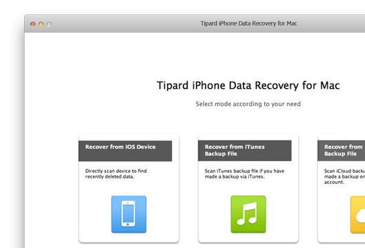 Tipard Mac iPhone Data Recovery Screenshot 1