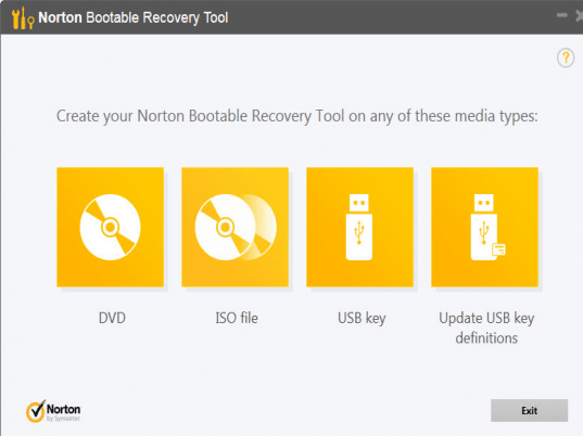 Norton Bootable Recovery Tool Wizard Screenshot 1
