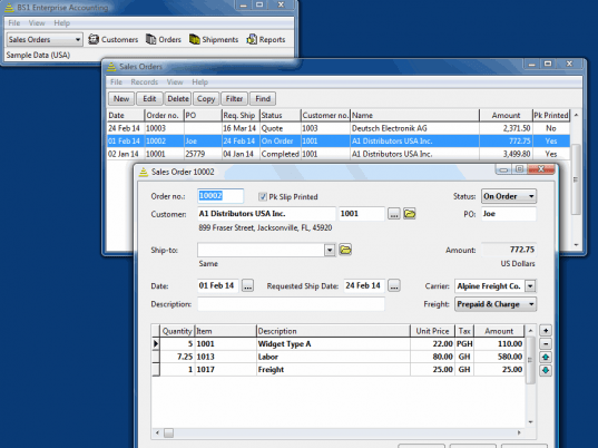 BS1 Enterprise Accounting - Free Edition Screenshot 1