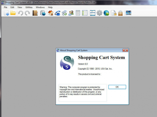 Shopping Cart System Screenshot 1