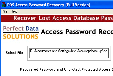Recover MS Access Database Password Screenshot 1