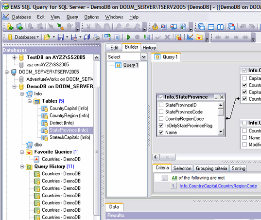 EMS SQL Query for SQL Server Screenshot 1