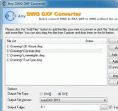 DWG to DXF Converter 2009.9 Screenshot 1
