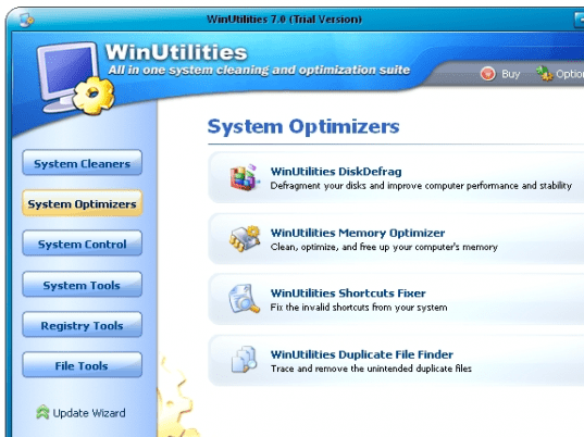 Windows 7 Optimizer Screenshot 1