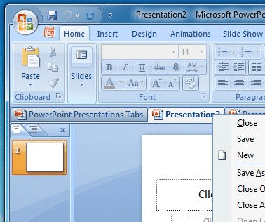 Powerpoint Presentations Tabs Screenshot 1