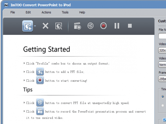 ImTOO Convert PowerPoint to iPod Screenshot 1