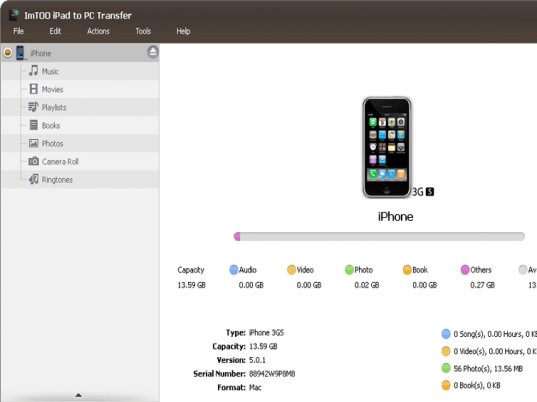 ImTOO iPad to PC Transfer Screenshot 1