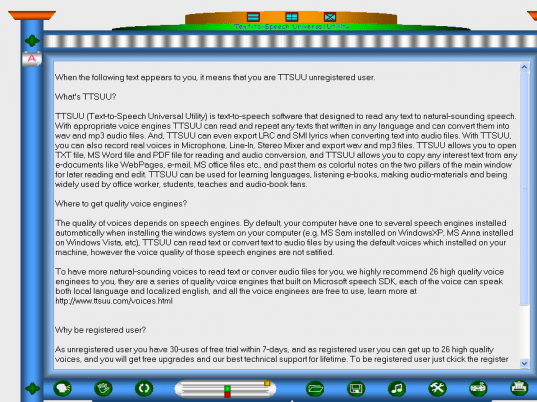 TTSUU - Text to Speech Universal Utility Screenshot 1
