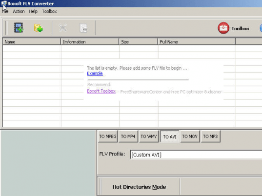 Boxoft FLV Converter Screenshot 1