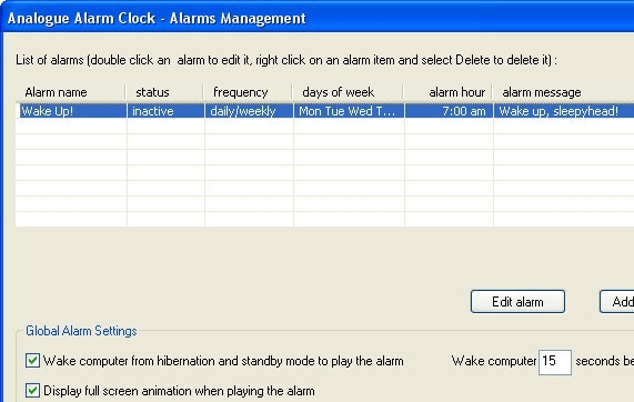 Analogue Alarm Clock Screenshot 1