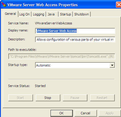 VMware Server Screenshot 1
