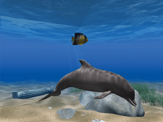 Dolphin Aqua Life 3D Screensaver Screenshot 1