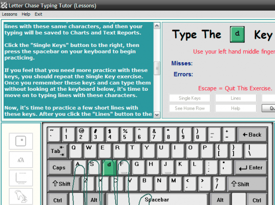 Letter Chase Typing Tutor Screenshot 1