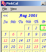 Pink Calendar and Day Planner Screenshot 1