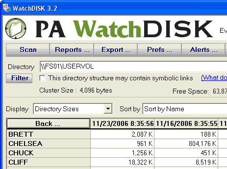 WatchDISK Disk Space Tracker Screenshot 1