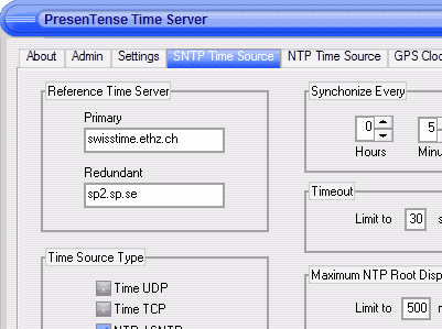 PresenTense Time Server Screenshot 1