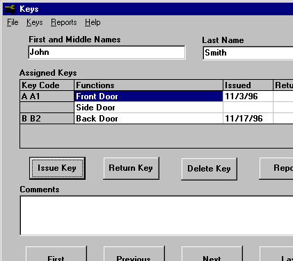 Keys Program Screenshot 1