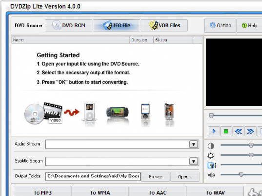 DVDZip Lite Screenshot 1