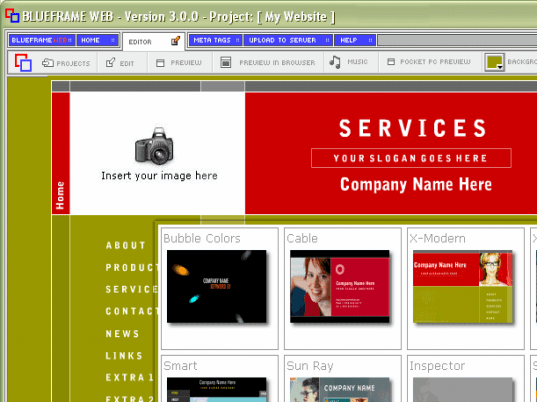 Blueframe Web - Templates & Editor Screenshot 1