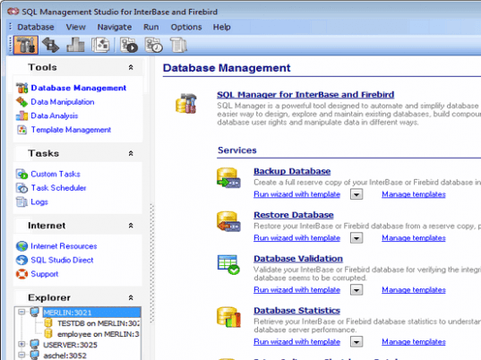 EMS SQL Management Studio for InterBase/Firebird Screenshot 1