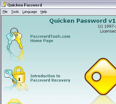Quicken Password Screenshot 1