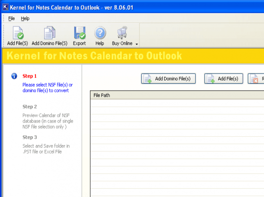 Notes Calendar to Outlook Screenshot 1