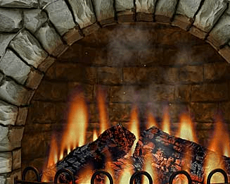 3D Realistic Fireplace Screensaver Screenshot 1