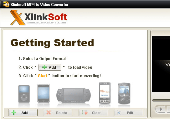 Xlinksoft MP4 to Video Converter Screenshot 1