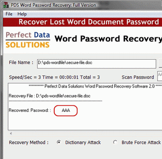 Word Password Unlocker Software Screenshot 1