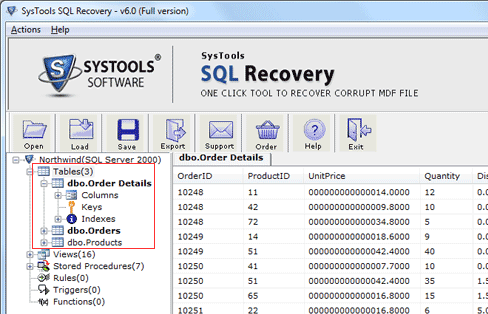 SQL Database Repair Software Screenshot 1