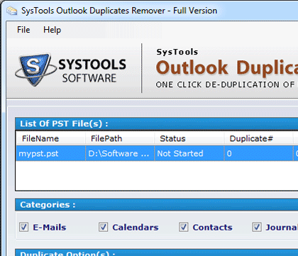 Remove Duplicate Outlook Items Screenshot 1