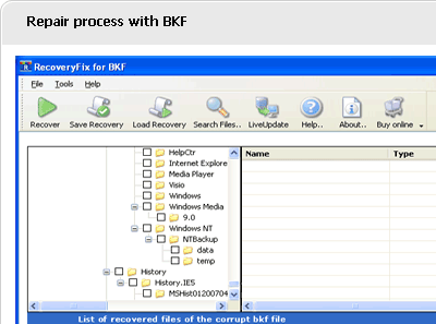 Repair BKF Files Screenshot 1