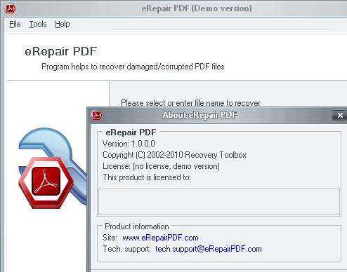 eRepair PDF Screenshot 1