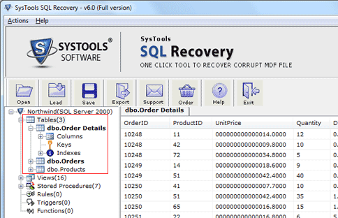 MS SQL Server Recovery Software Screenshot 1