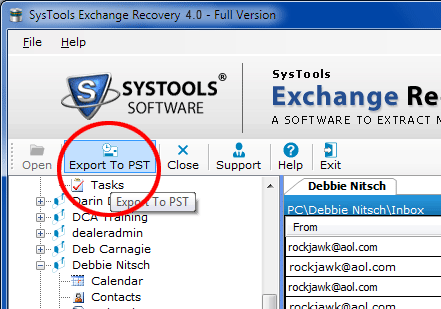 Recover Offline Exchange Server Screenshot 1