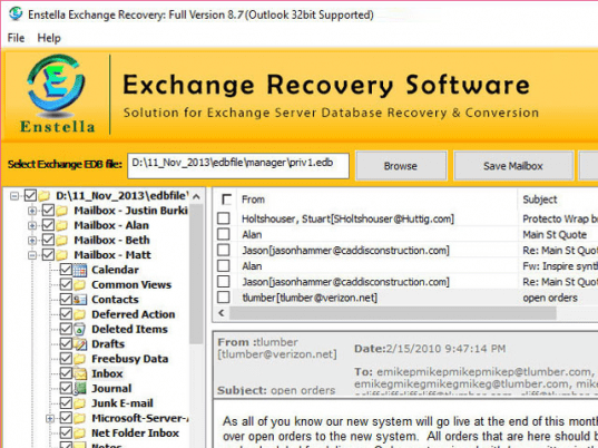 Export Exchange EDB PST Screenshot 1