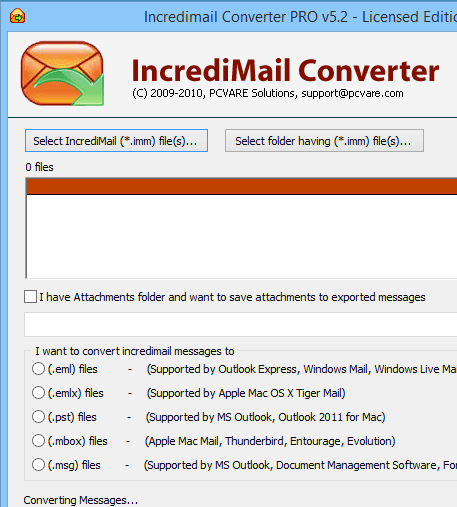 Incredimail to Mac Mail Converter Screenshot 1