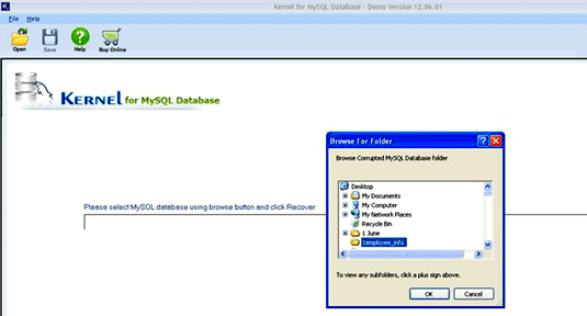 Kernel for MySQL Database Screenshot 1