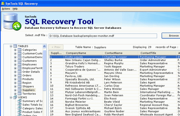 SQL 2008 r2 Recovery Screenshot 1