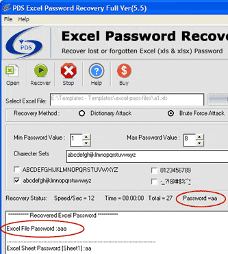 Excel Password Revealer Screenshot 1
