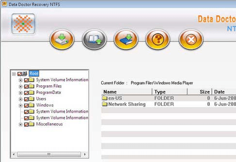 NTFS Files Restore Tool Screenshot 1