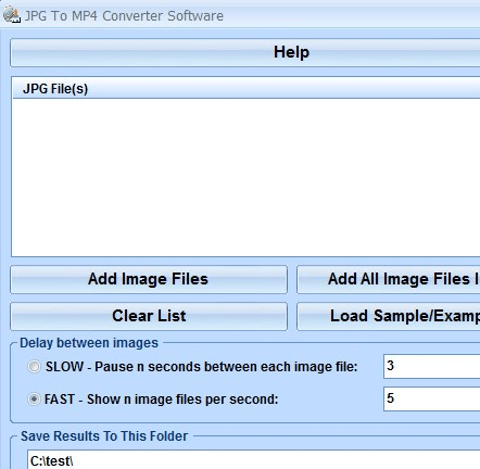 JPG To MP4 Converter Software Screenshot 1