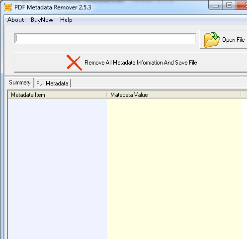 PDF Metadata Remover Screenshot 1