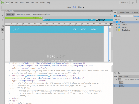 Adobe Dreamweaver CC Screenshot 1