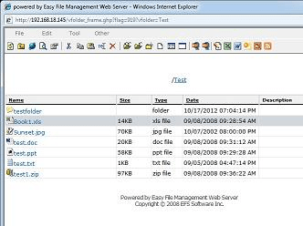 Easy File Management Web Server Screenshot 1
