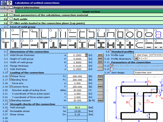 MITCalc - Welded connections Screenshot 1