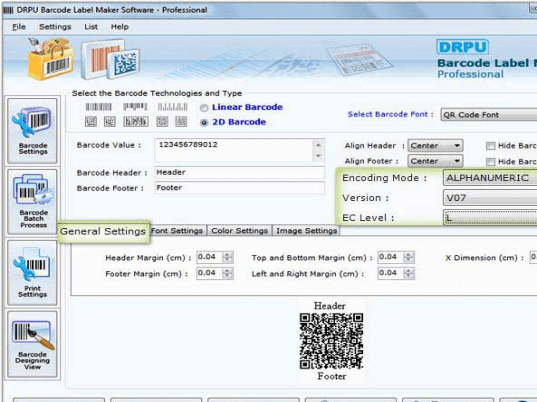 Barcode Label Software Screenshot 1