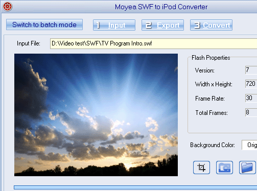 Moyea SWF to iPod Converter Screenshot 1