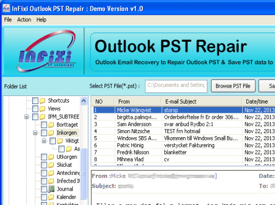 PST Repair Screenshot 1