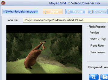 Moyea SWF to Video Converter Pro Screenshot 1